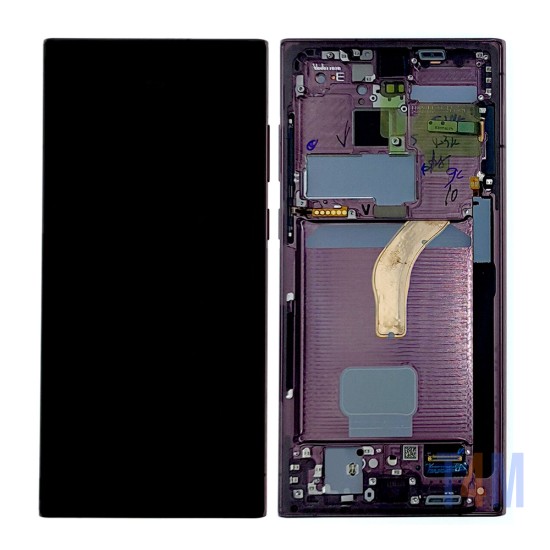 Touch+Display+Frame Samsung Galaxy S22 Ultra/S908 Service Pack Borgonha